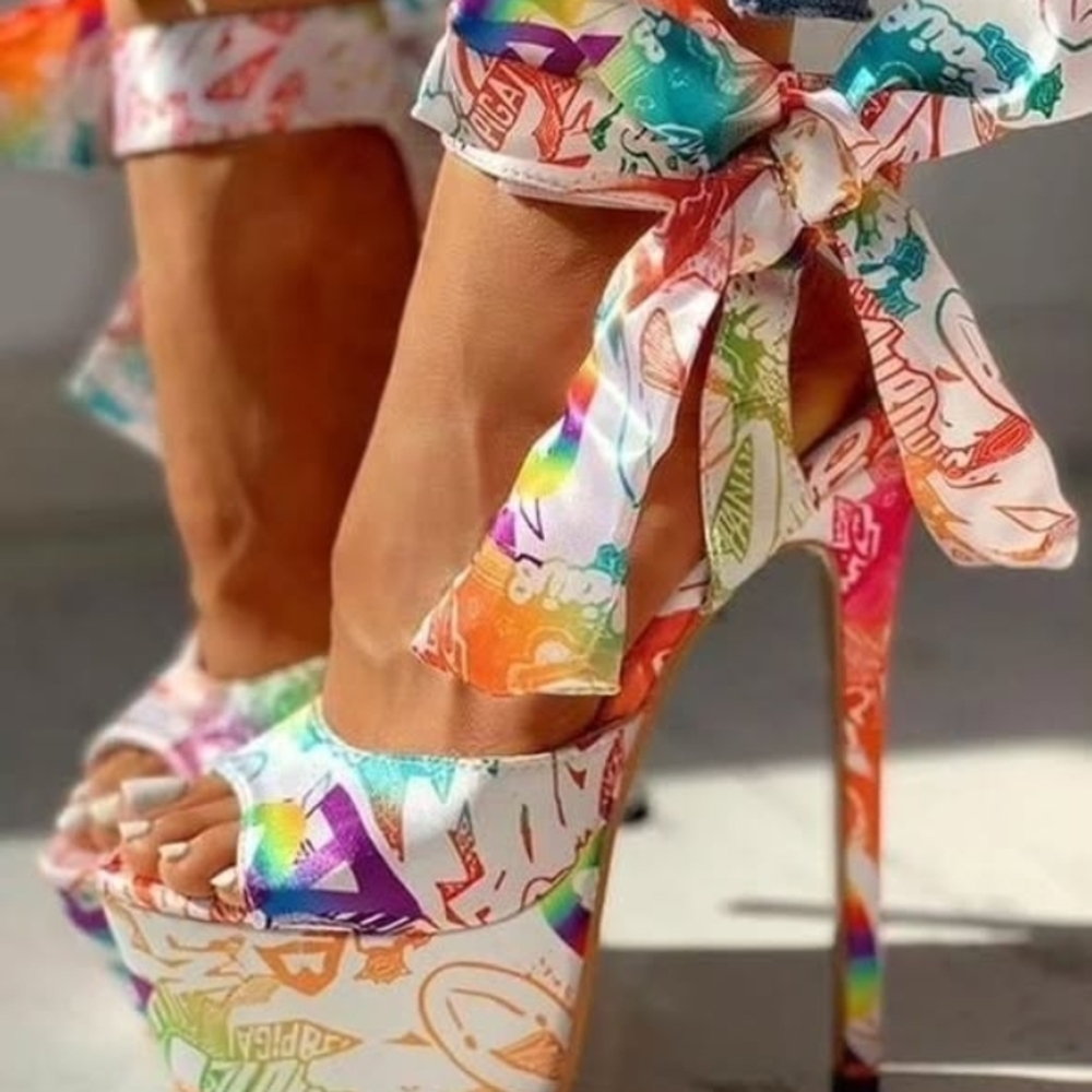 Colorful Platform Heels
